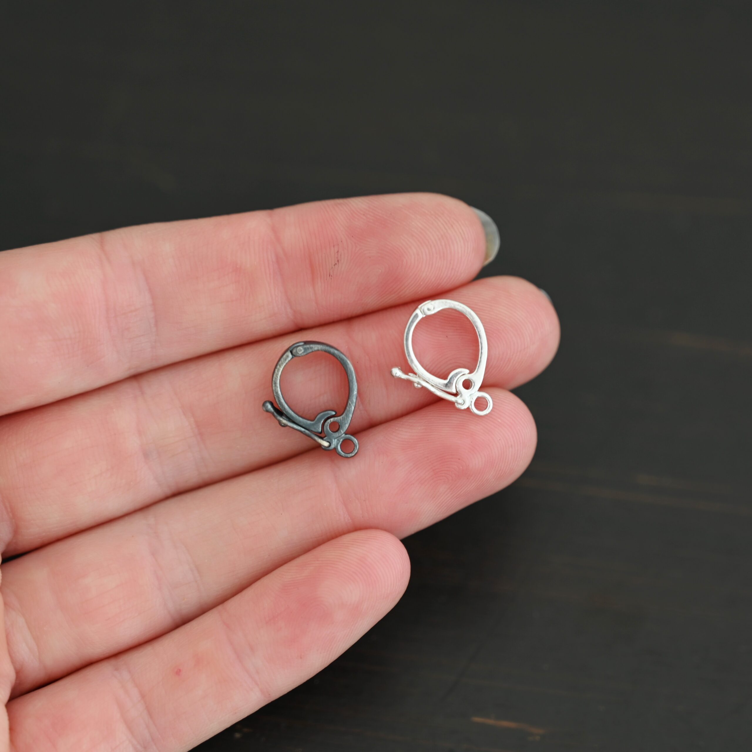 Silver Hinged Bail - shown in hand