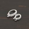 CZ Hinged Bail - Silver shown on dark background