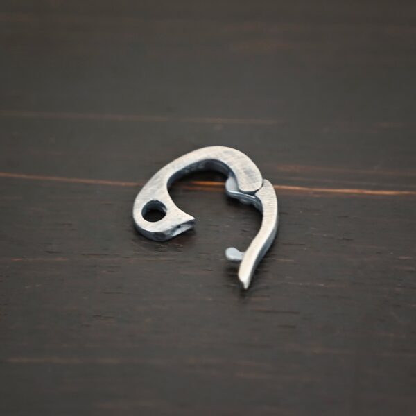 Silver Heavy Hinged Bail - oxidized shown on dark background