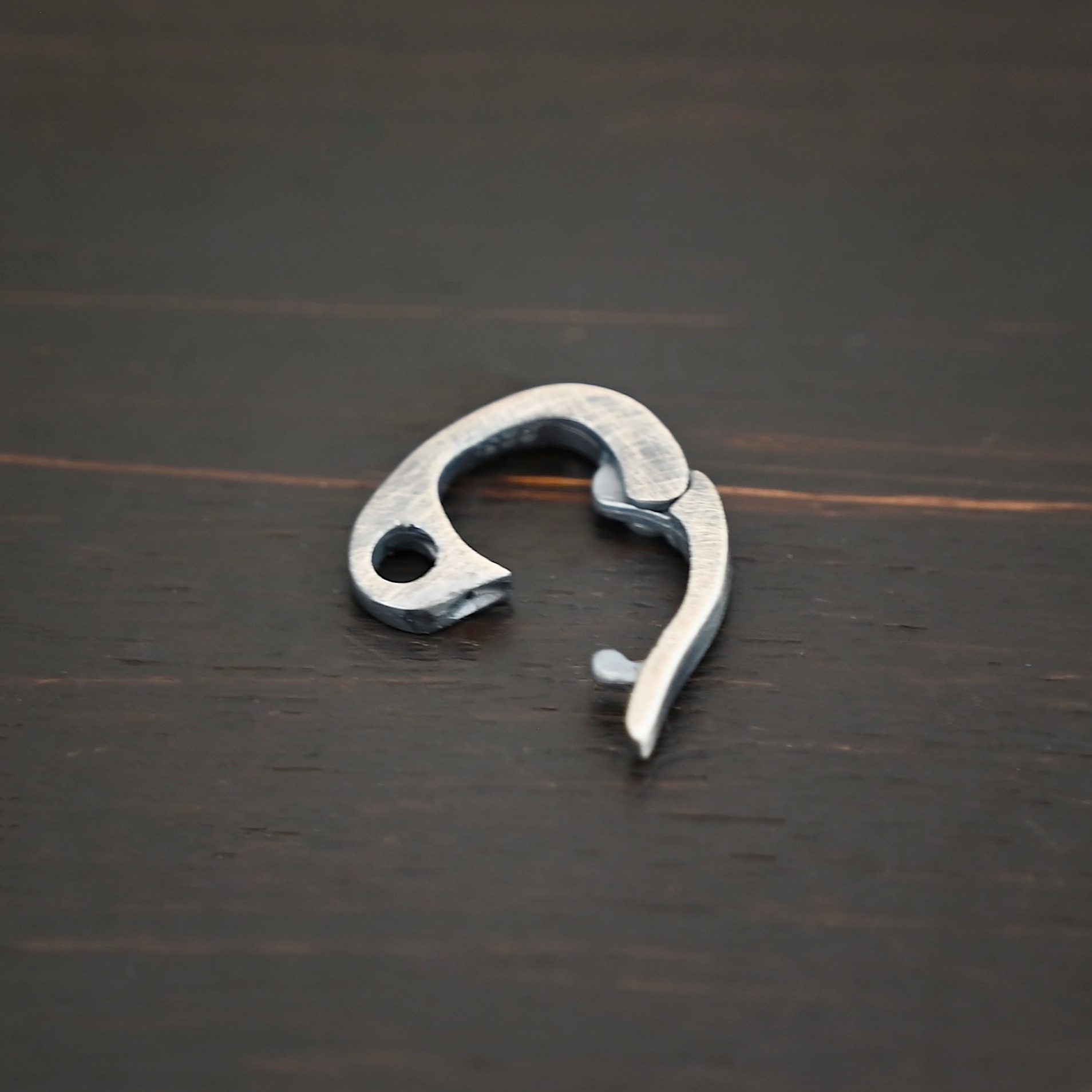 Silver Heavy Hinged Bail - oxidized Silver Heavy Hinged Bail - oxidized shown on dark background