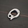 Silver Heavy Hinged Bail - oxidized shown on dark background