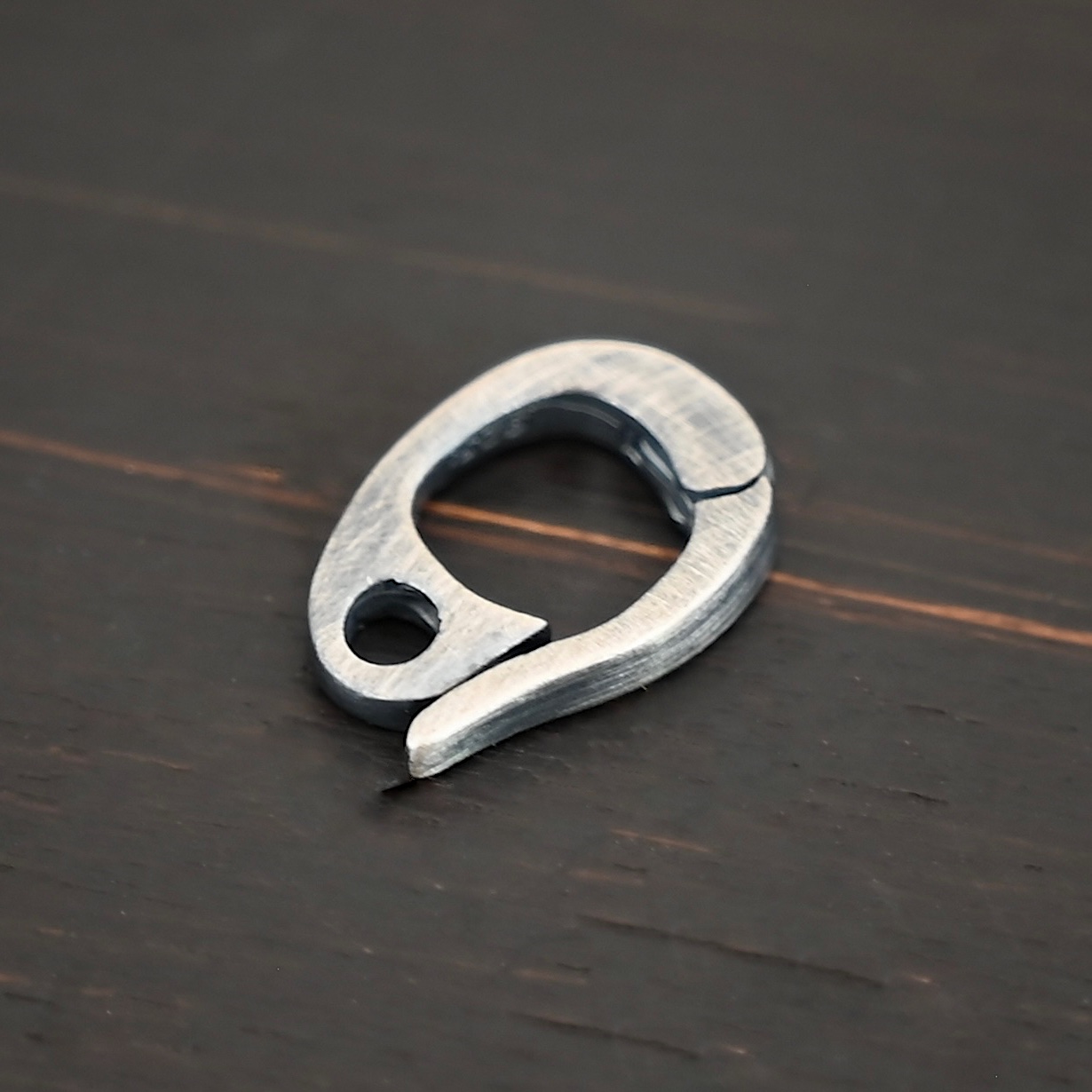 Silver Heavy Hinged Bail - oxidized Silver Heavy Hinged Bail - oxidized shown on dark background