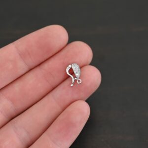 Sterling Silver CZ Hinged Bail
