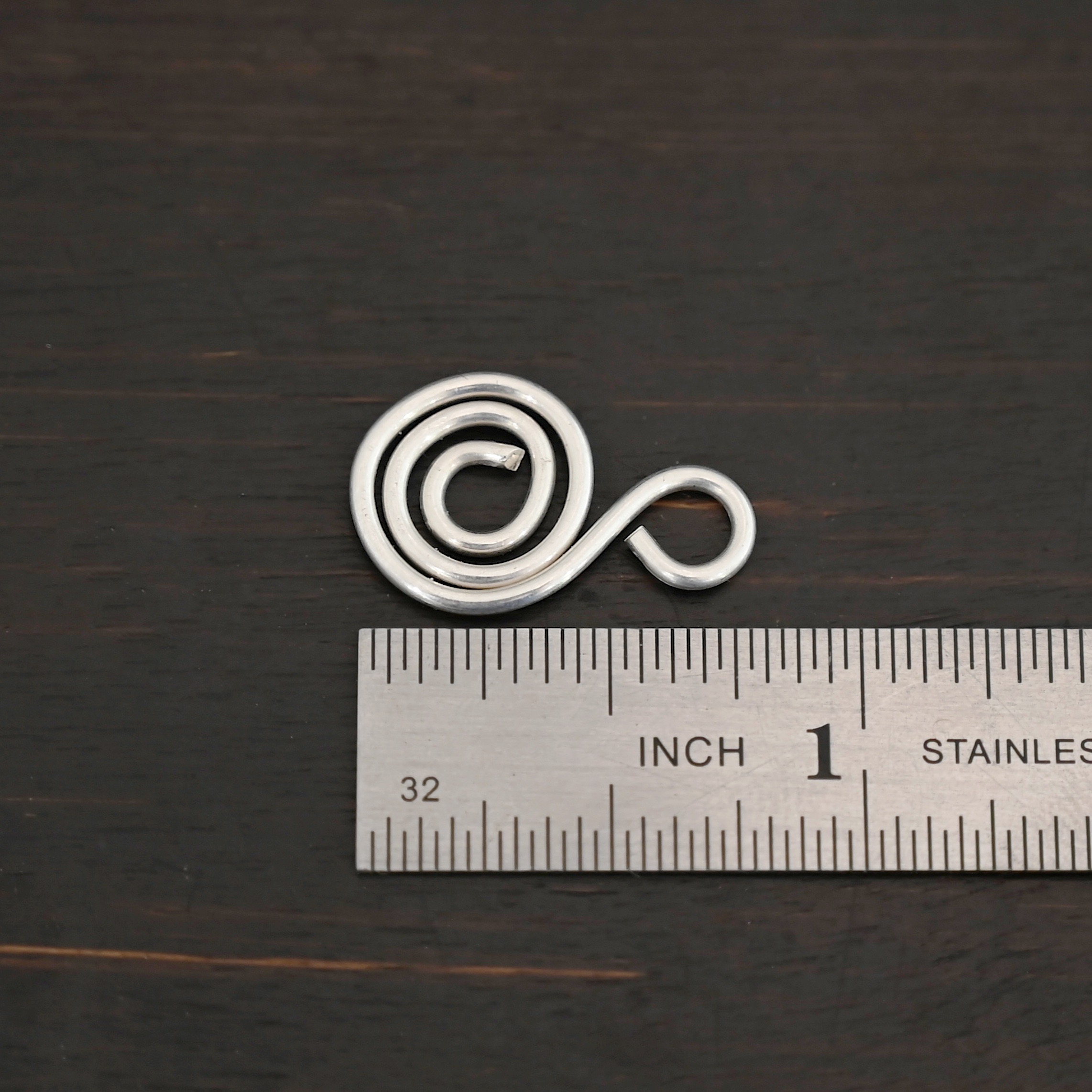 S Shaped Finding - shiny smooth shown by ruler