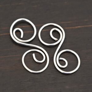 Sterling Silver Hammered Swirl Pair – Tori