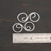 Paired S Shaped Finding - shiny hammered shown by ruler