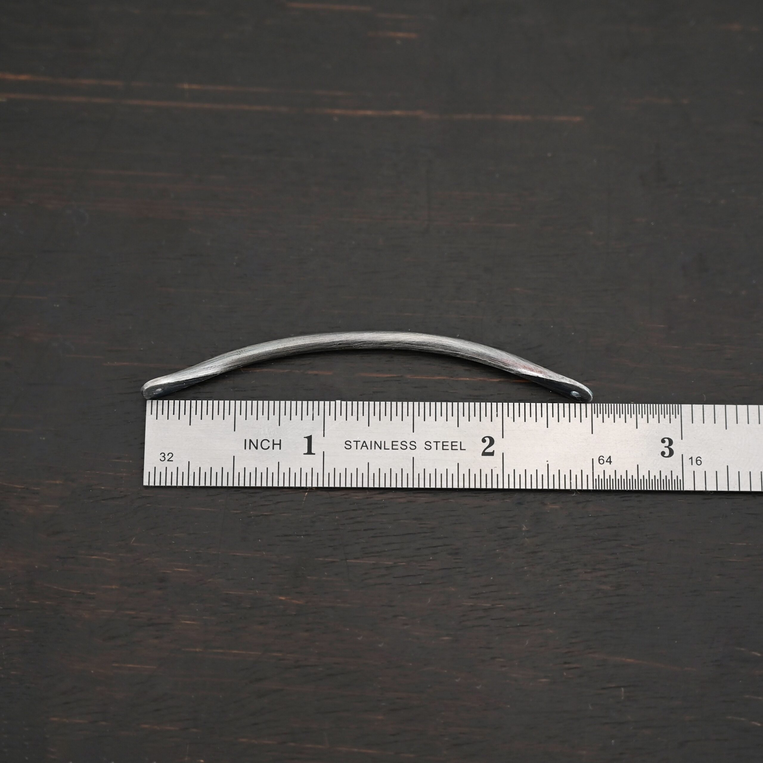 Bracelet Blank - oxidized shown by ruler