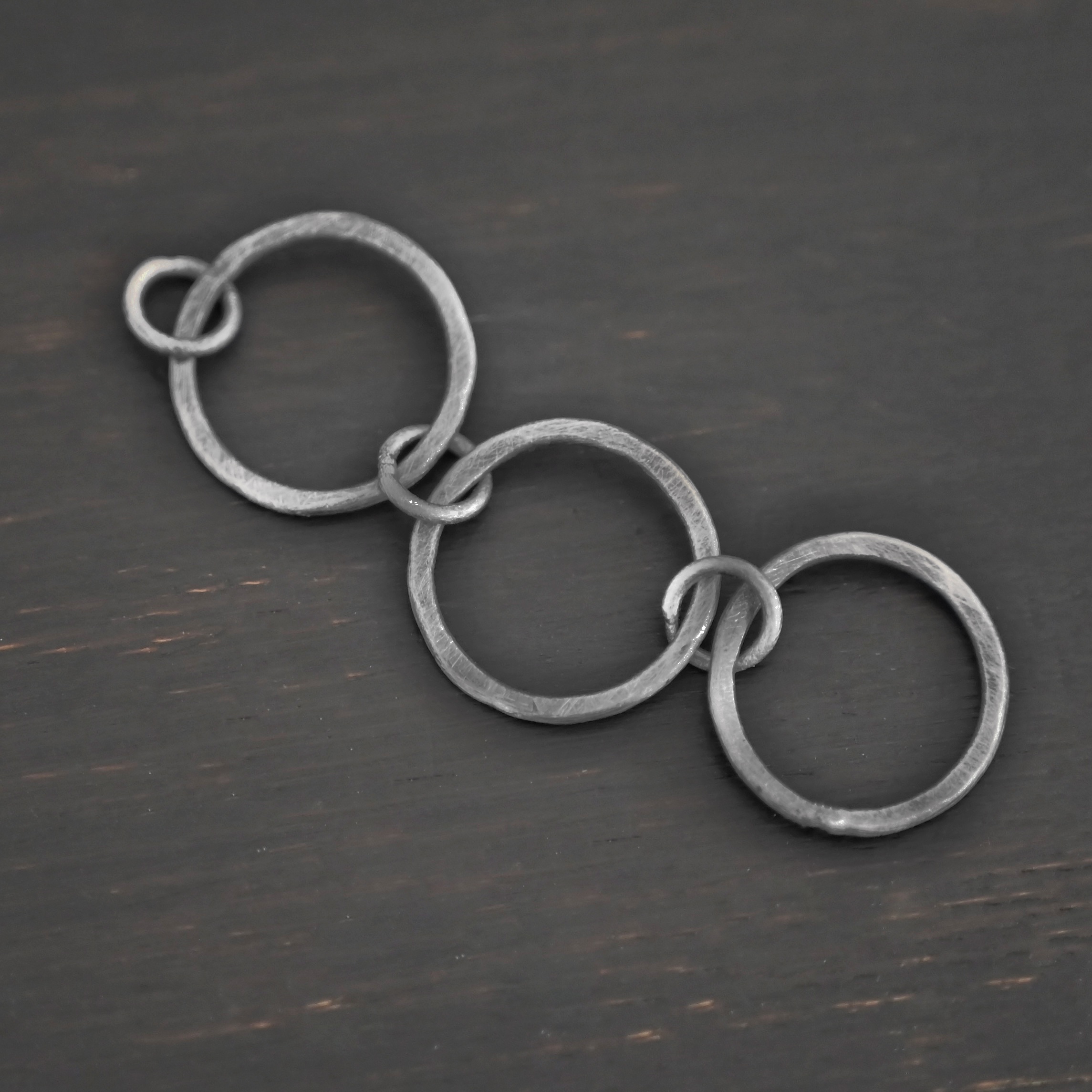 Elliot Hammered Bracelet Extension - oxidized Elliot Hammered Bracelet Extension - oxidized shown on dark background