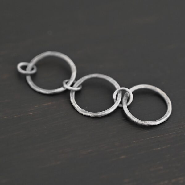 Elliot Hammered Bracelet Extension - oxidized shown on dark background