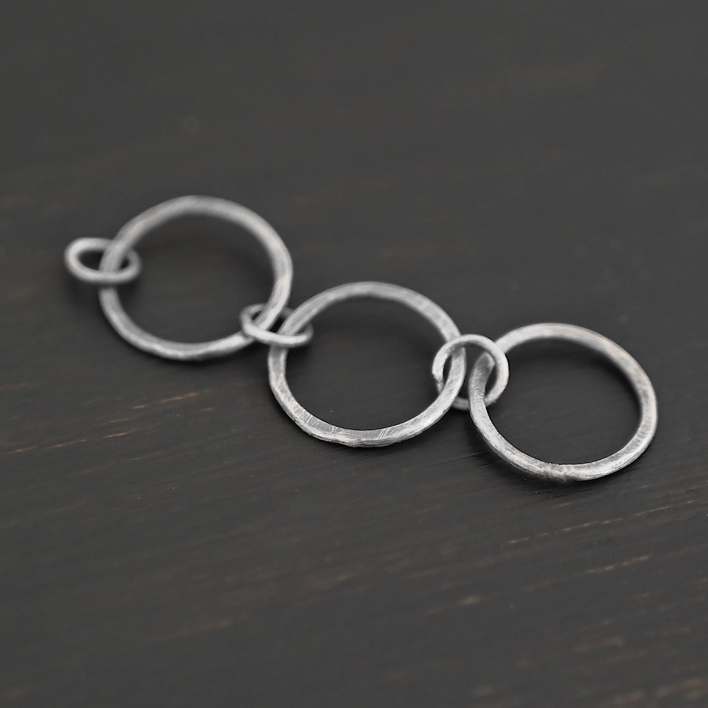 Elliot Hammered Bracelet Extension - oxidized Elliot Hammered Bracelet Extension - oxidized shown on dark background