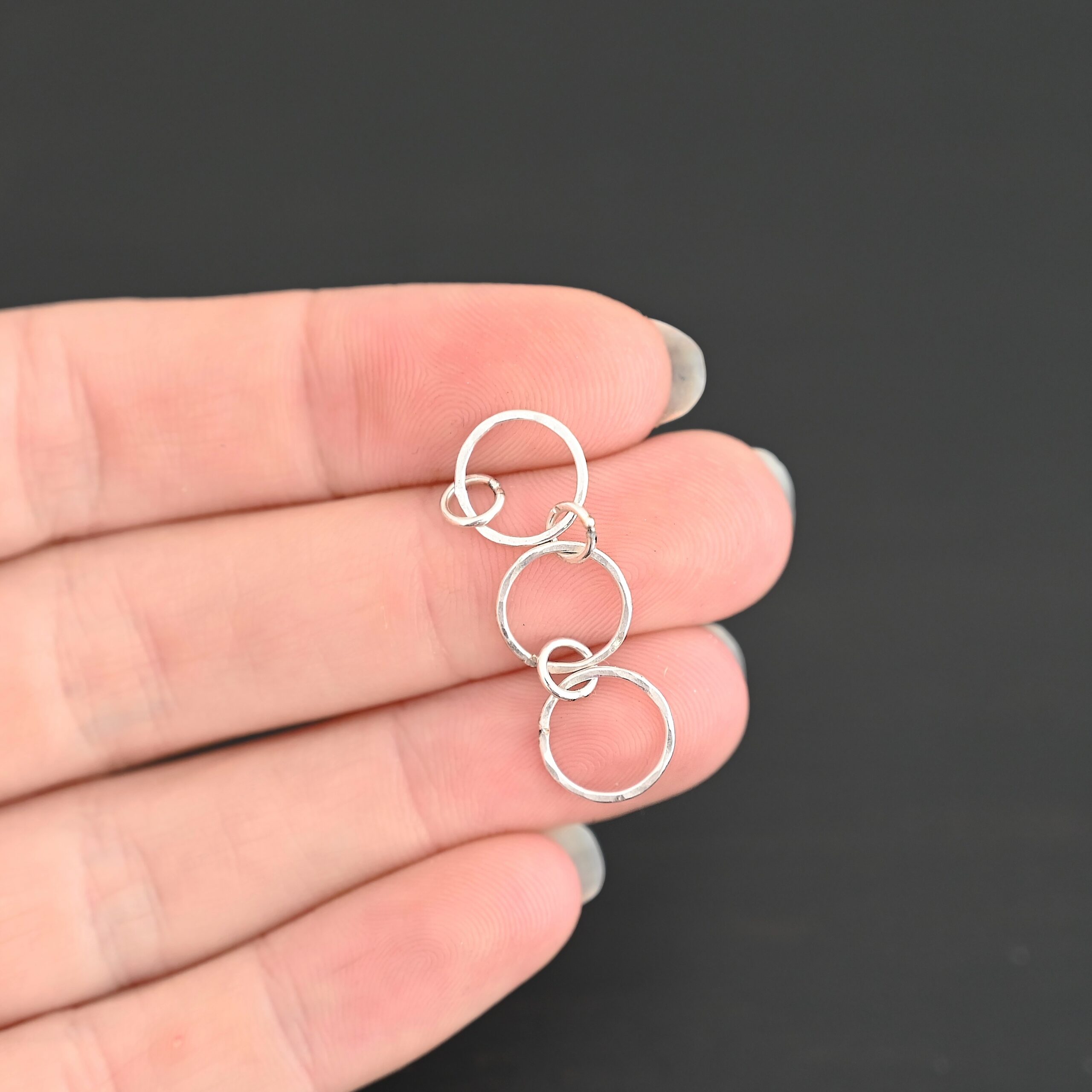 Elliot Hammered Bracelet Extension - shiny small Elliot Hammered Bracelet Extension - shiny small shown in hand