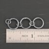 Elliot Hammered Bracelet Extension - oxidized small shown by ruler