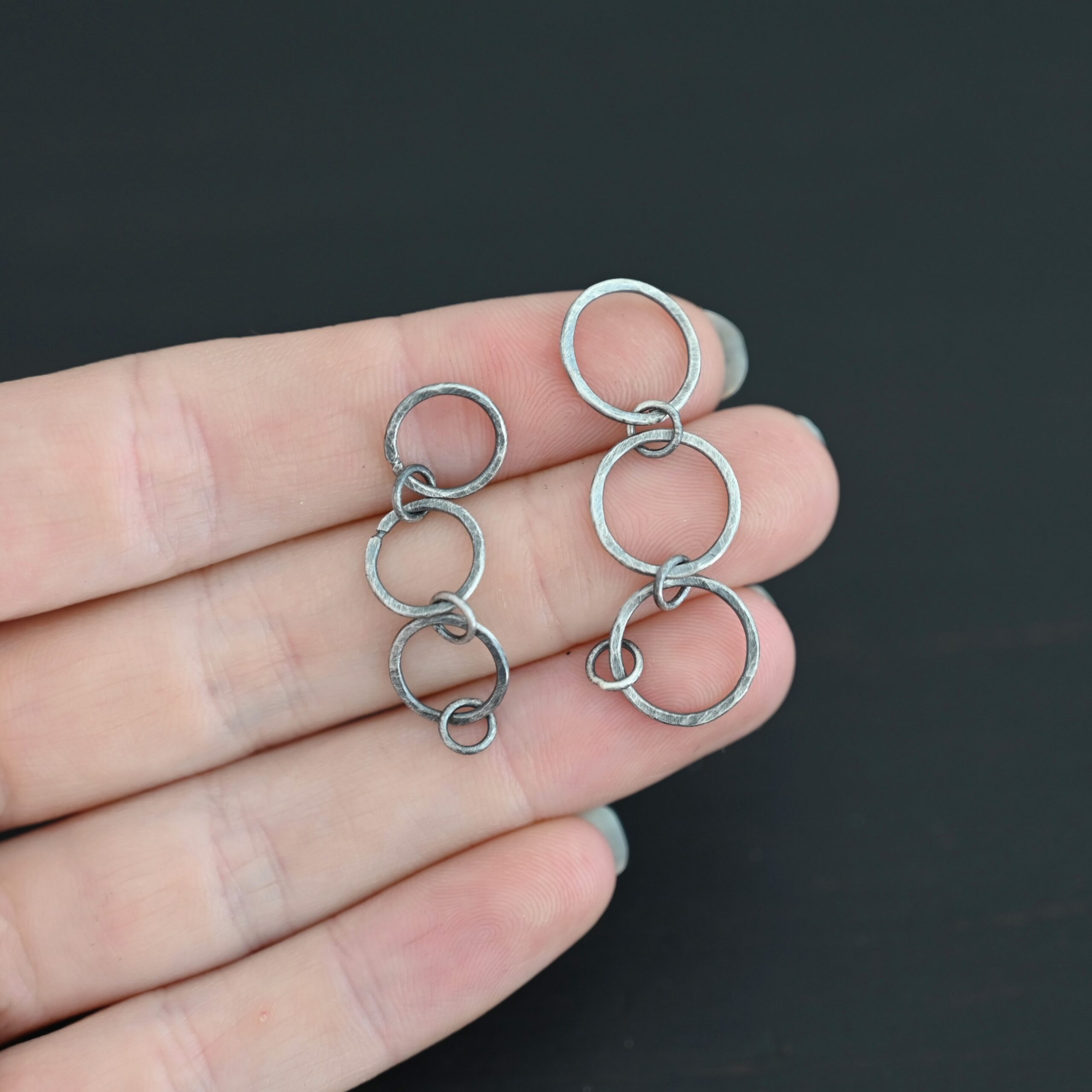 Elliot Hammered Bracelet Extension - oxidized Elliot Hammered Bracelet Extension - oxidized shown in hand