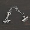 Matthew multistrand clasp - oxidized 3 strand shown on dark background