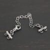 Matthew multistrand clasp - oxidized 2 strand shown on dark background