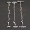 Matthew multistrand clasp - oxidized shown on dark background