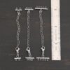 Matthew multistrand clasp - oxidized shown by ruler