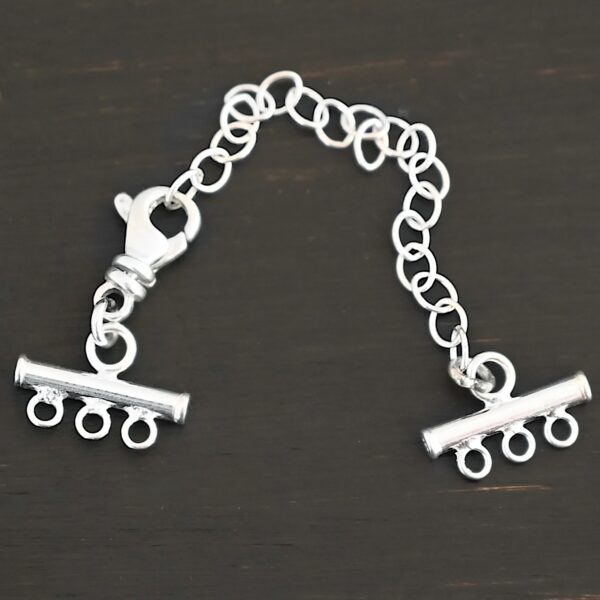 Matthew multistrand clasp - shiny 3 strand shown on dark background