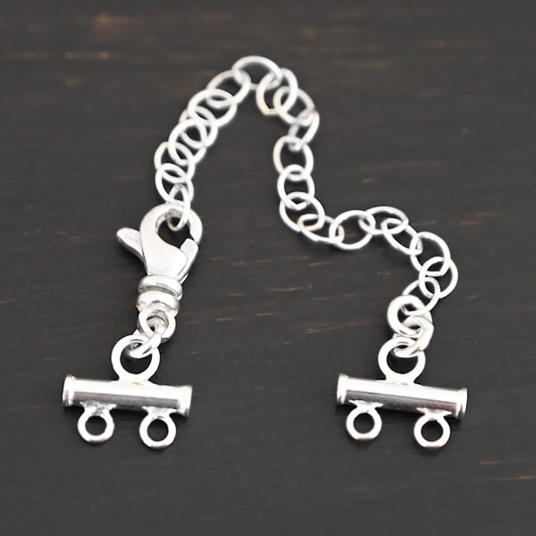 Matthew multistrand clasp - shiny 2 strand shown on dark background
