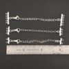 Matthew multistrand clasp - shiny shown by ruler