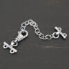 Myles multistrand clasp - oxidized 2 strand shown on dark background