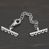 Myles multistrand clasp - oxidized 5 strand shown on dark background