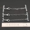 Myles multistrand clasp - oxidized shown by ruler