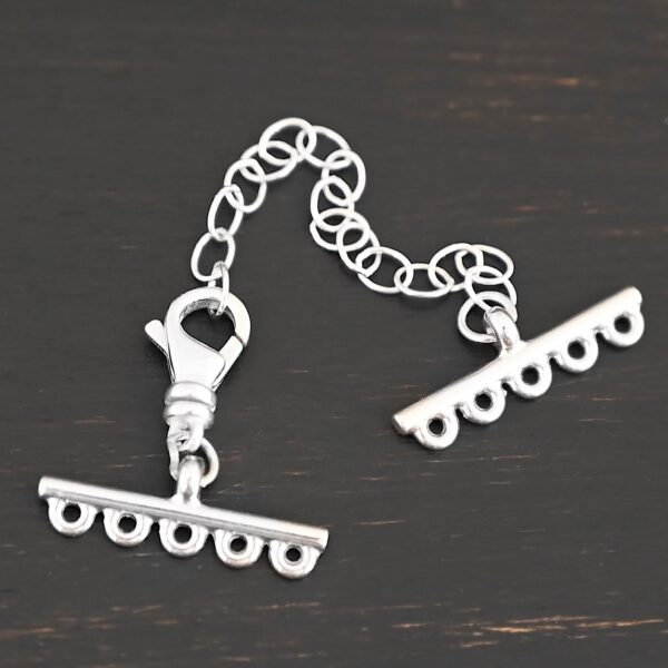 Myles multistrand clasp - shiny 5 strand shown on dark background
