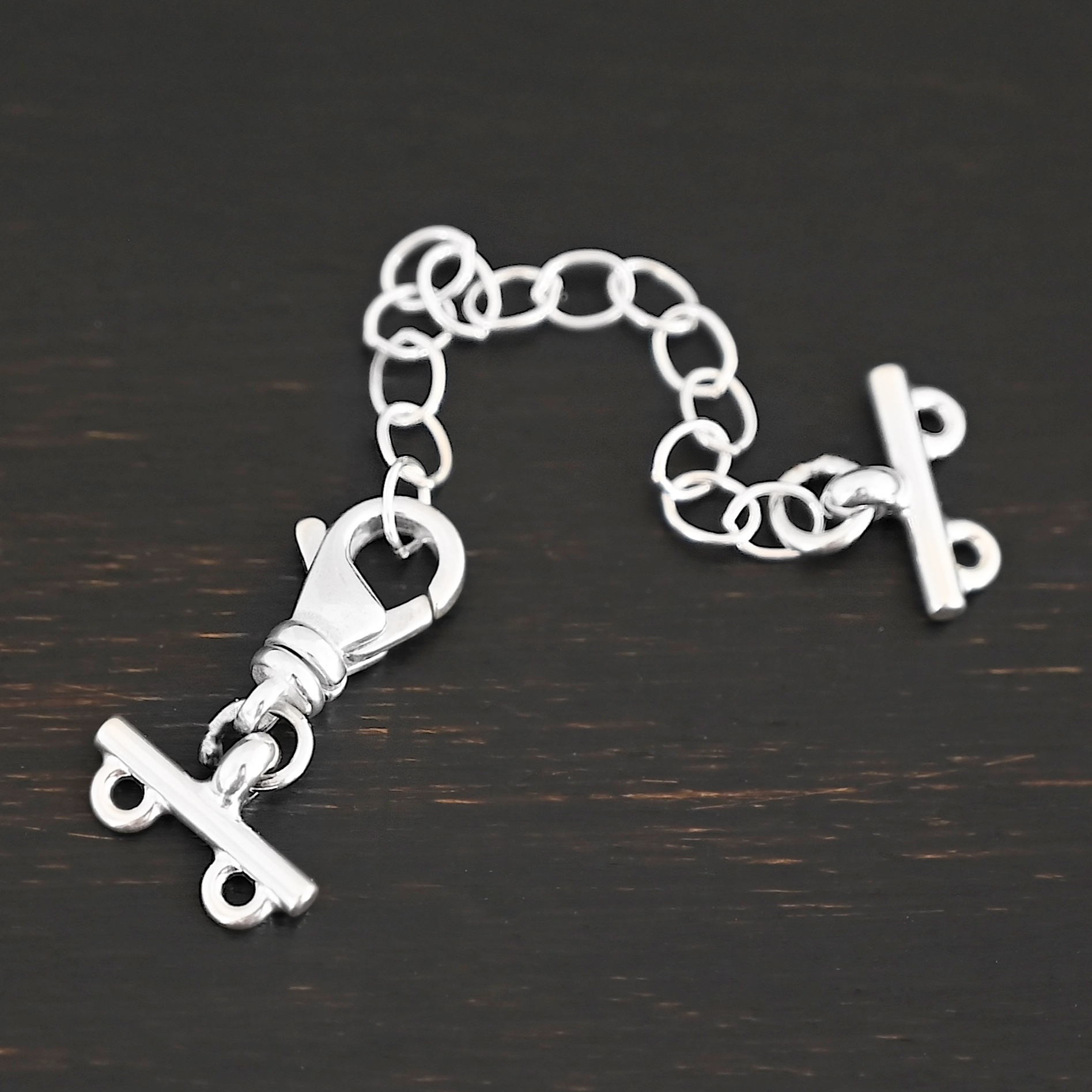 Myles multistrand clasp - shiny 2 strand Myles multistrand clasp - shiny 2 strand shown on dark background