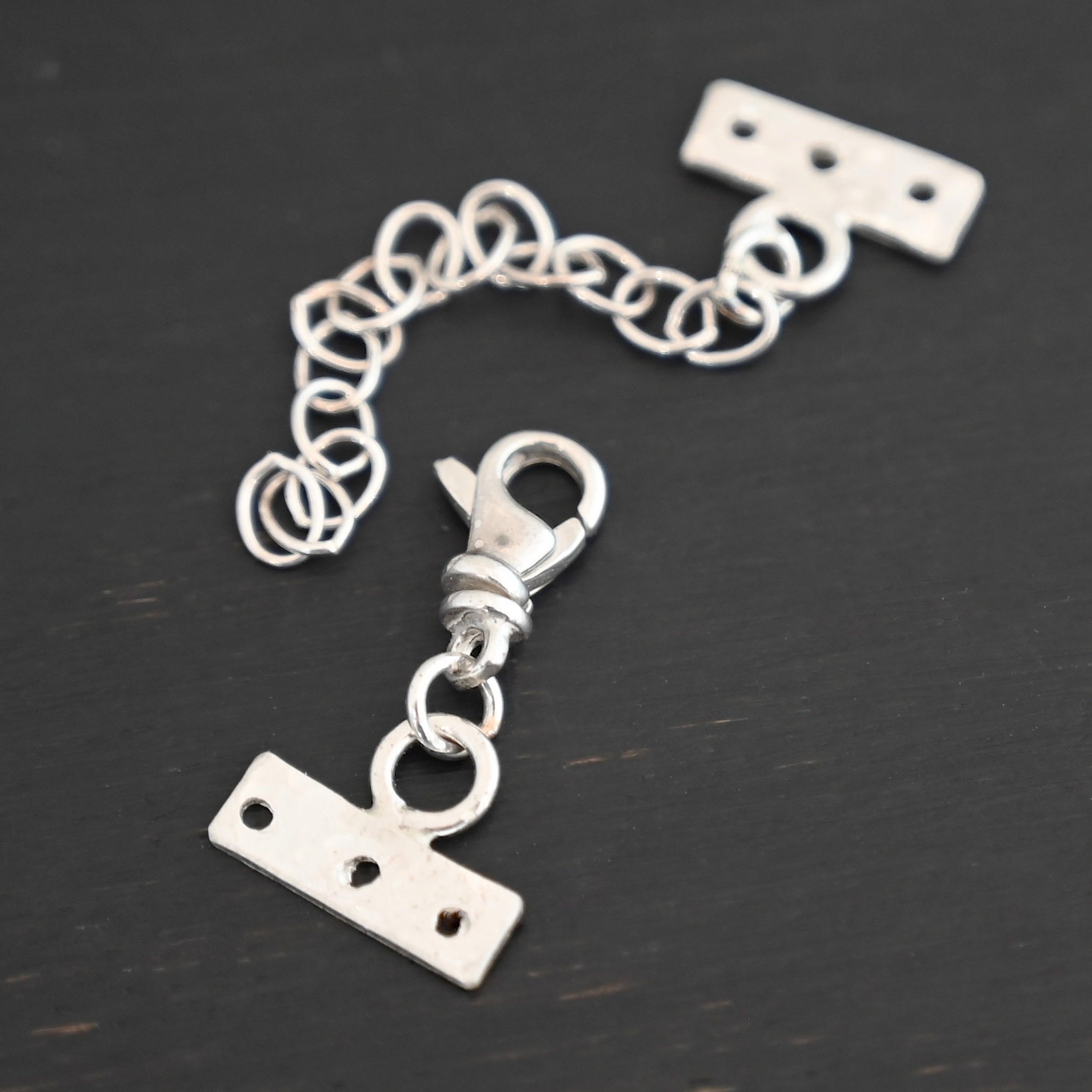 Mason multi strand clasp - shiny 3 strand shown on dark background