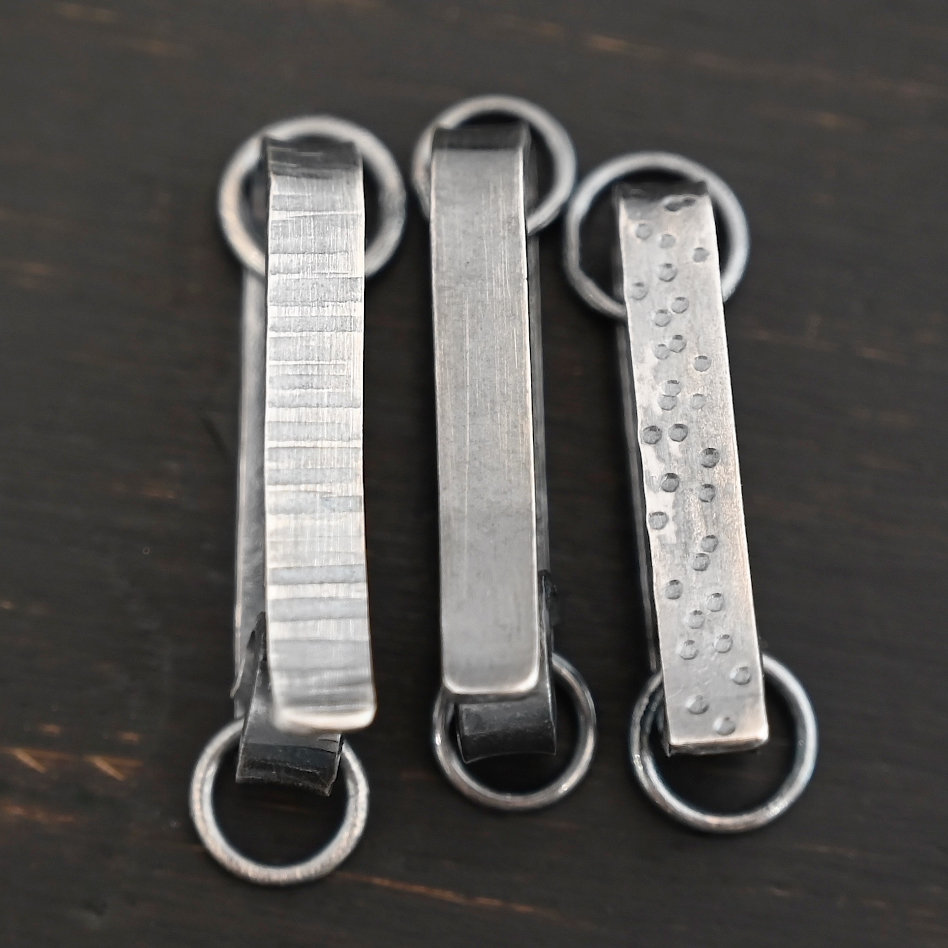 Hank Hook Clasp - oxidized Hank Hook Clasp - oxidized shown on dark background