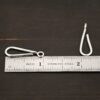 Hope Hook Clasp - shiny shown by ruler