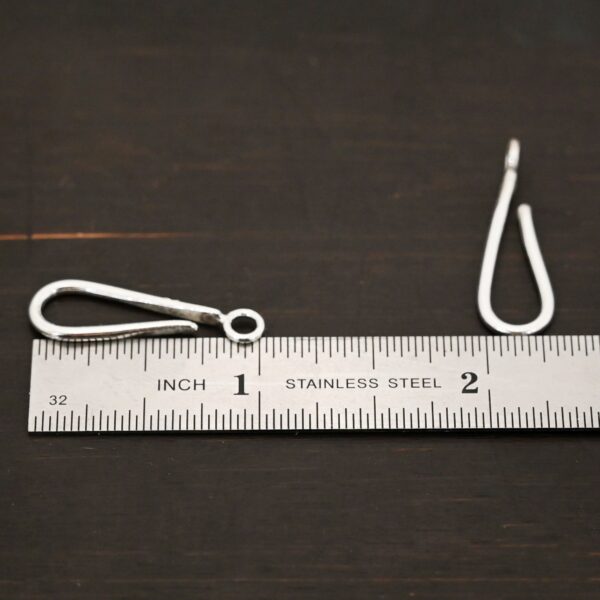 Hope Hook Clasp - shiny shown by ruler