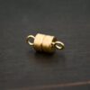 Mae 14k GF Round Disc Magnetic Clasp shown on dark background