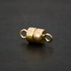 Mae 14k GF Round Disc Magnetic Clasp shown on dark background