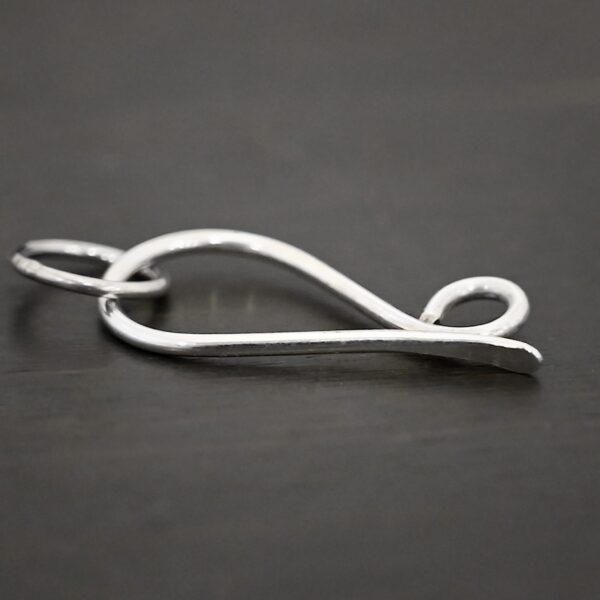 Hillary Hook Clasp - shiny shown on dark background
