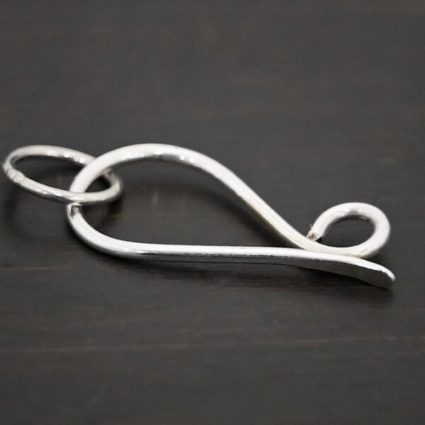 Hillary Hook Clasp - shiny shown on dark background