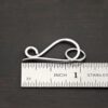 Hillary Hook Clasp - shiny shown by ruler