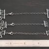Matthew Multi strand necklace extender - oxidized shown by ruler