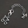 Max Multi strand necklace extender - oxidized 2 strand shown on dark background