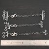 Max Multi strand necklace extender - oxidized shown by ruler