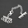 Max Multi strand necklace extender - shiny 5 strand shown on dark background