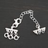 Max Multi strand necklace extender - shiny 3 strand shown on dark background