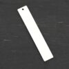 Sterling Silver Large Rectangle Blank - shiny smooth 1 hole shown in dark background