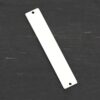 Sterling Silver Large Rectangle Blank - shiny smooth 2 holes shown in dark background