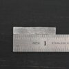 Sterling Silver Large Rectangle Blank - oxidized hammered 0 holes shown by ruler