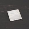 Hammered Square - shiny 0 holes shown in dark background