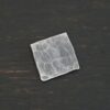 Hammered Square - oxidized 0 holes shown on dark background