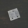 Hammered Square - oxidized 3 holes shown on dark background