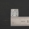 Hammered Square - oxidized 3 holes shown by ruler